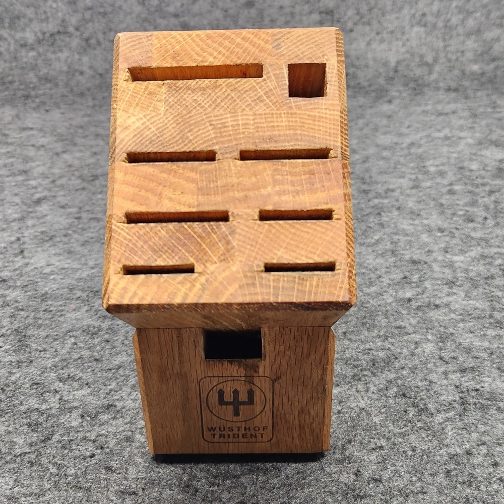 Wusthof Trident Wooden Countertop Knife Block Holder 9 Slot Piece